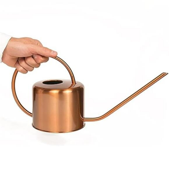 Metal Watering Can Copper Long Spout Indoor Outdoor Plant Water Jug 60 oz - Picture 7 of 7